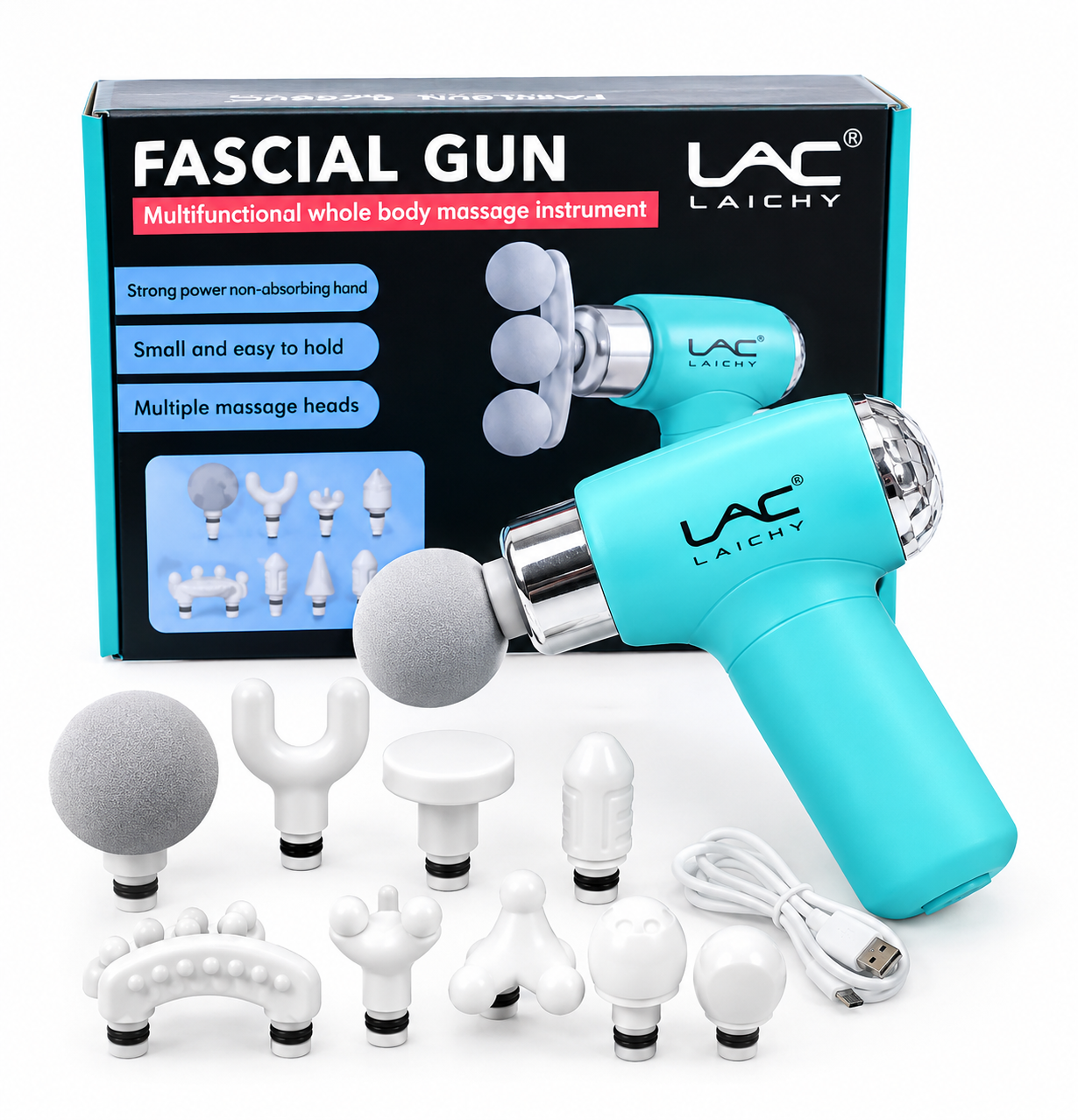 ماساژور تفنگی چندکاره لایچی مدل Fascial Gun با سری‌های متنوع
