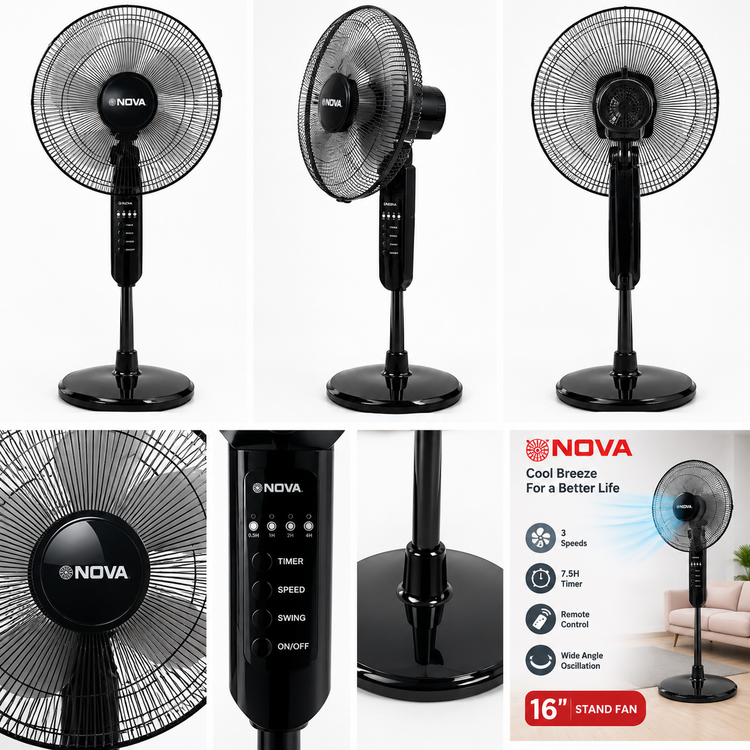 پنکه ایستاده نوا مدل NF-4011SR | سایز 16 اینچ